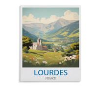 Lourdes France Vintage Travel Poster，Paper Jigsaw Puzzle 1500 Pieces Adult Toys Decompression Game（57x87cm）-A80