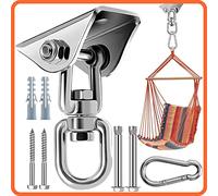 Lourds Crochet de Plafond 360 ° Rotation Acier Inoxydable Crochet Hamac Suspension kit pour Hamac, Chaise Accrochante, Sac de Boxe, Balançoire, Yoga Aérien - Capacité 450KG