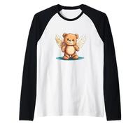 L'ours en peluche céleste apporte de la joie à tous pour un look décontracté Manche Raglan