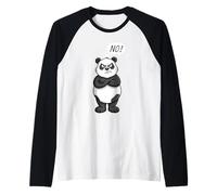 l'ours Panda Dit Non Veut dire Non, il s'oppose à Tout ce Qui est Anti-Opinion Manche Raglan