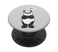 l'ours Panda Dit Non Veut dire Non, il s'oppose à Tout ce Qui est Anti-Opinion PopSockets PopGrip Adhésif