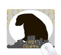 l'ours polaire noire la représentation animale la nuit de noël, tapis de souris en caoutchouc