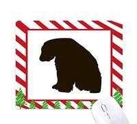 l'ours Polaire Noire la représentation Animale Tapis de Souris Canne de noël du Tapis.