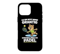 l'ours Rigolo du Padel n'est Pas Toujours Grincheux - Je Coque pour iPhone 16 Pro Max