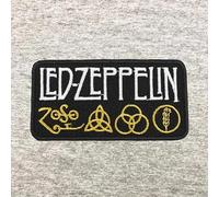 Lousãtextil - Patch brodé - Led-Zeppelin Symboles - 1 pièce - Rectangulaire - 9.5 cm x 4.9 cm - Classique - Iron-on - patch brodé - patch