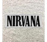 Lousãtextil - Patch brodé - Nirvana - 1 pièce - Rectangulaire - 9.06 cm x 3.44 cm - Moderne - Musique - Embroidery