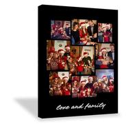 Lousrion Collage personnalisé de toile avec 9 images téléchargées plus texte Une belle pièce de décoration murale et un cadeau sincère pour tout le monde