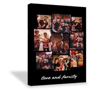 Lousrion Créez votre propre impression sur toile avec 9 photos préférées et texte personnalisé transformant vos souvenirs en art mural et offrez un cadeau sincère