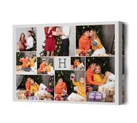 Lousrion Impression sur toile multi-images avec 9 mises en page et mots personnalisés donnant vie aux murs de la maison et offrant un cadeau attentionné pour vos proches