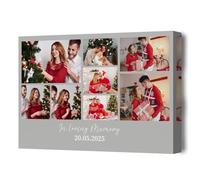 Lousrion Impression sur toile personnalisée avec 8 grilles d'images et lignes personnalisées, parfaite pour la décoration de la chambre à coucher, du salon et un cadeau sincère pour quelqu'un de