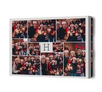 Lousrion Toile murale personnalisée avec 9 images téléchargées et message personnalisé, parfait pour la décoration de la maison et un cadeau sincère pour la famille ou les amis