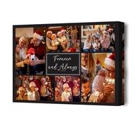 Lousrion Toile personnalisée avec 6 éléments photo et texte donnant vie aux murs de la maison et offrant un cadeau sincère pour les célébrations