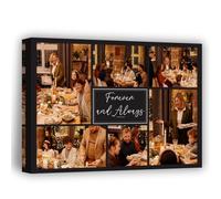 Lousrion Toile photo personnalisée avec 6 mises en page et votre propre message Idéal pour la décoration de chambre à coucher, salon et un cadeau sincère pour les couples ou la famille