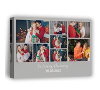 Lousrion Œuvre d'art sur toile personnalisée avec 8 collages de photos et vos mots Décoration murale élégante et un cadeau sincère pour les occasions spéciales ou les vacances