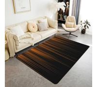 Loussiesd Tapis Salon 100x150cm Neon Orange Tapis d’intérieur et d’extérieur Géométrique Doux Antidérapant Moderne Ombre pour Salon et Chambre Lavable