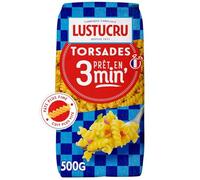 L'ouSTUCRU - Pâtes Torsettes à Cuisson Express, Texture Fondante et Saveur Authentique (500g) - Lot de 4 - vendu par Lot