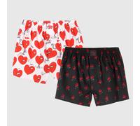 Lousy Livin Boxer Rose & Saint-Valentin 2 Paquet Romantique Coeurs Amour 2er