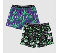 Lousy Livin Boxers 2-Pack Extérieur Weedy Pour Hommes En Coton Bio Neuf