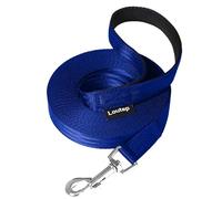 Loutep Longe pour Chien 5m 10m 15m 20m Longue Noir Nylon avec Poignée Rembourrée et Crochet Solide - Laisse pour Chat et Chiens de Compagnie, Promenade, Arrimage, Jogging