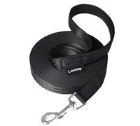 Loutep Longe pour Chien 5m 10m 15m 20m Longue Noir Nylon avec Poignée Rembourrée et Crochet Solide - Laisse pour Chat et Chiens de Compagnie, Promenade, Arrimage, Jogging