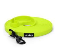 Loutep Longline Laisse imperméable en biothane pour chien 3 m, 5 m, 10 m, 15 m, 20 m en caoutchouc pour dressage de chien, laisse pour chien de taille moyenne et grande