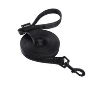 Loutep Réfléchissant Longe pour Chien 5m 10m 15m 20m Longue Noir Nylon longe chien pour Chien Avec Poignee Rembourree et Crochet Solide Laisses pour Chat Chiens de Compagnie Promenade Arrimage Jogging