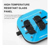 L'outil De Fixation Combine Une Plate-forme En Verre Hyperthermique Et Poignée En Caoutchouc Pour Manipulation Sécurisée Des Composants Lors Des Réparations. Fixation De Réparation Dense