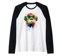 Loutre avec Lunettes de Soleil J'aime Loutre de Mer Martres Manche Raglan