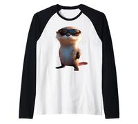 Loutre avec Lunettes de Soleil J'aime Loutre de Mer Martres Manche Raglan