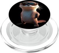 Loutre avec Lunettes de Soleil J'aime Loutre de Mer Martres PopSockets PopGrip pour MagSafe