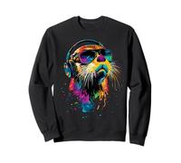Loutre avec Lunettes de Soleil J'aime Loutre de Mer Martres Sweatshirt