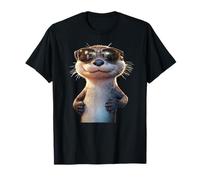 Loutre avec Lunettes de Soleil J'aime Loutre de Mer Martres T-Shirt
