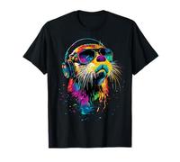 Loutre avec Lunettes de Soleil J'aime Loutre de Mer Martres T-Shirt