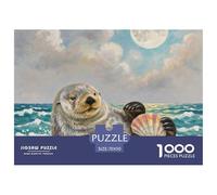 Loutre de mer 1000 Pièces Jigsaw Puzzle Animaux À Partir De 14 Ans Artistique Cadeaux Défi Jouets 70x50cm/1000pcs