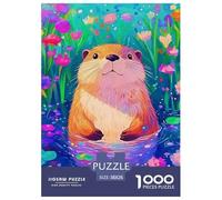 Loutre de mer 1000 Pièces Puzzle Animaux pour Adultes, Défi Jouets, Cadeau, Stimulant, Jeu Éducatif, Qualité Premium 38x26cm/1000pcs