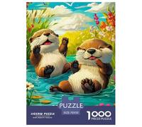 Loutre de mer 1000 Pièces Puzzle Animaux pour Adultes, Parfait pour Les Amateurs De Puzzles, Cadeau, Stimulant, Jeu Éducatif, Qualité Premium 70x50cm/1000pcs