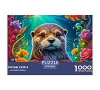 Loutre de mer 1000 Pièces Puzzles Animaux pour Adultes, Défi Jouets, Cadeau, Jouet pour Enfant, Jeux Éducatif, Qualité Premium 38x26cm/1000pcs