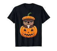Loutre de mer dans Une Citrouille d'halloween T-Shirt