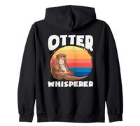 Loutre de mer Style rétro murmure de Loutre Sweat à Capuche