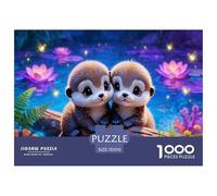 Loutre de Nuit dans Le Marais Puzzle 1000 Pièces Adultes Enfants Animal Puzzles 1000 Pièce Jeu De Team Building Cadeau 70x50cm/1000pcs