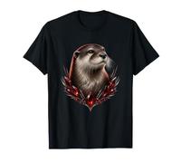 Loutre de rivière avec Couronne Rouge T-Shirt
