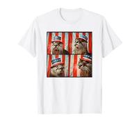 Loutre de rivière drapeau américain animal patriotique loutre du 4 juillet T-Shirt