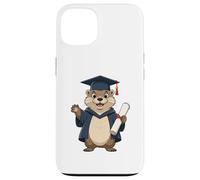 Loutre diplômée avec Chapeau académique Coque pour iPhone 13