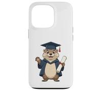 Loutre diplômée avec Chapeau académique Coque pour iPhone 13 Pro
