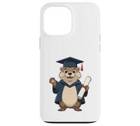 Loutre diplômée avec Chapeau académique Coque pour iPhone 13 Pro Max