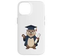 Loutre diplômée avec Chapeau académique Coque pour iPhone 14