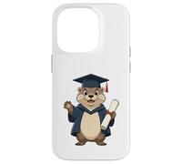 Loutre diplômée avec Chapeau académique Coque pour iPhone 14 Pro