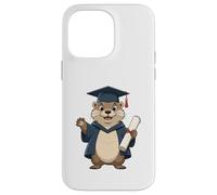 Loutre diplômée avec Chapeau académique Coque pour iPhone 14 Pro Max