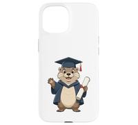 Loutre diplômée avec Chapeau académique Coque pour iPhone 15