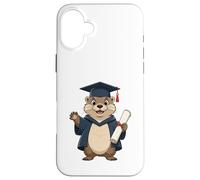 Loutre diplômée avec Chapeau académique Coque pour iPhone 16 Plus